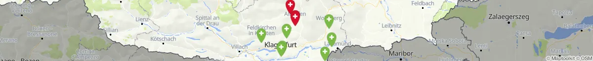 Kartenansicht für Apotheken-Notdienste in der Nähe von Hüttenberg (Sankt Veit an der Glan, Kärnten)